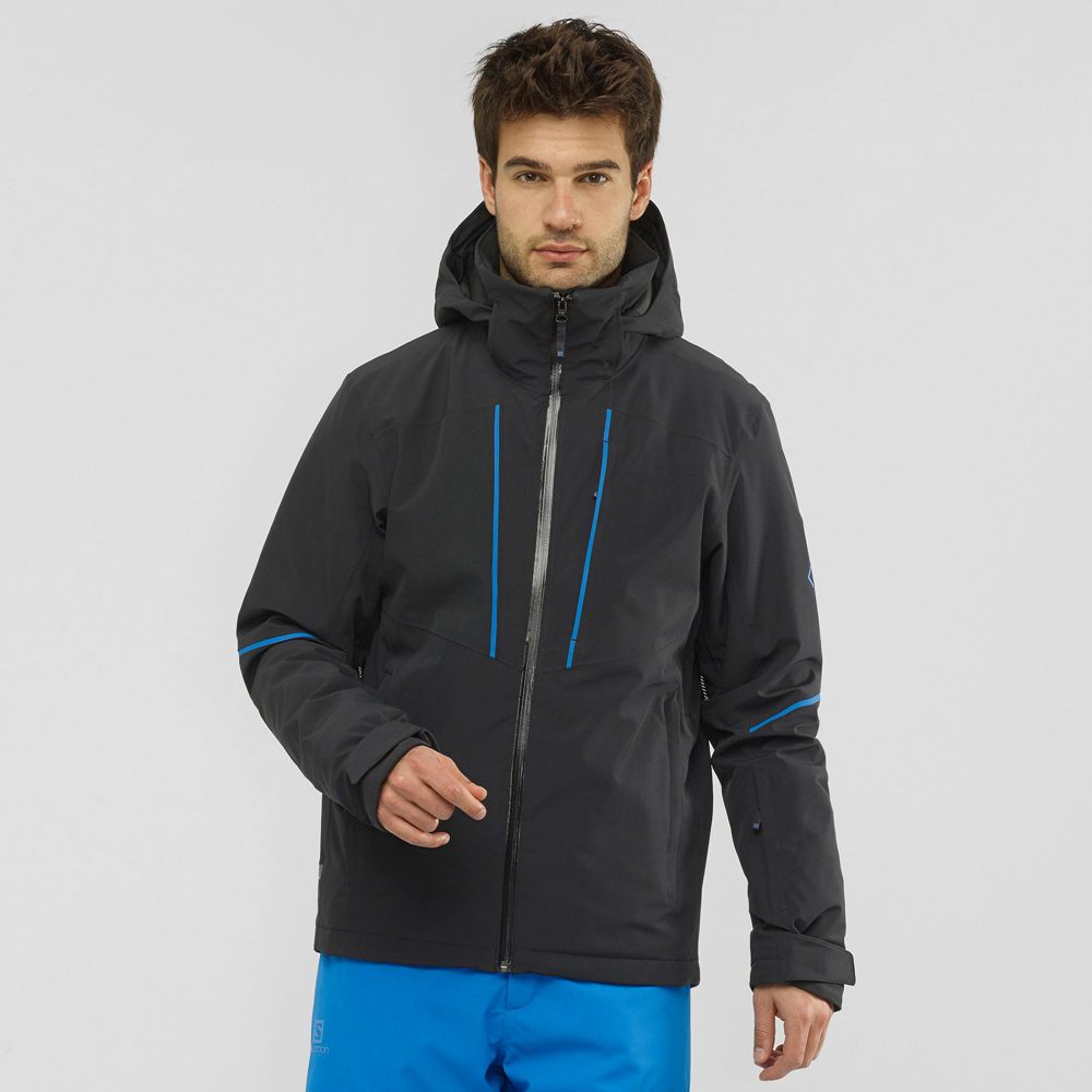 Salomon Israel EDGE - Mens Ski Jackets - Black (BCUT-98432)